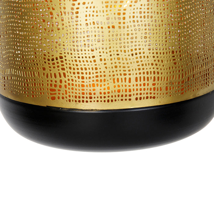 QAZQA Vintage hanglamp zwart met messing - Kayleigh