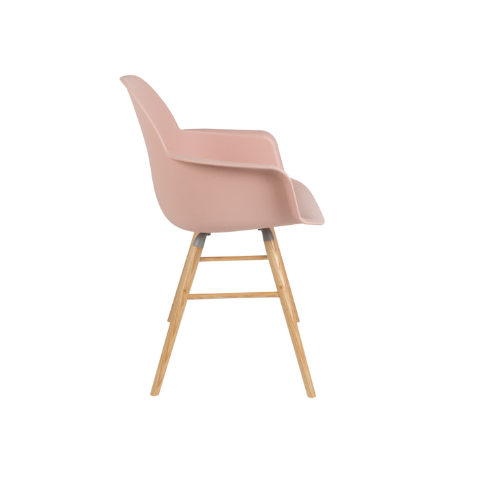 Zuiver Albert Kuip Eetkamerstoelen armleuning Roze - Set van 2