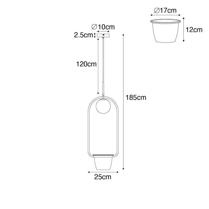 QAZQA Art deco hanglamp goud met wit glas - Isabella
