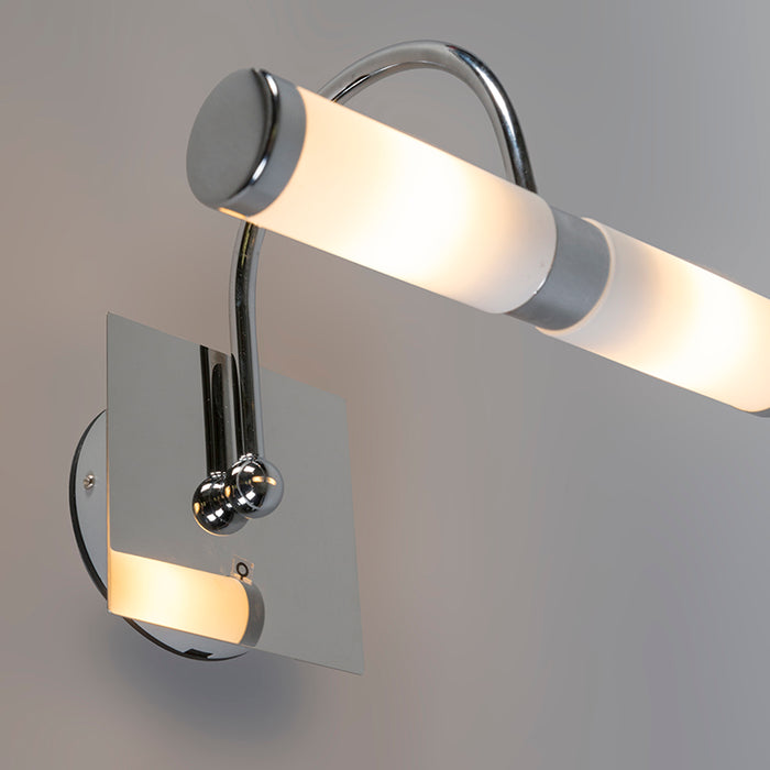 QAZQA Klassieke badkamer wandlamp chroom IP44 2-lichts - Bath Arc