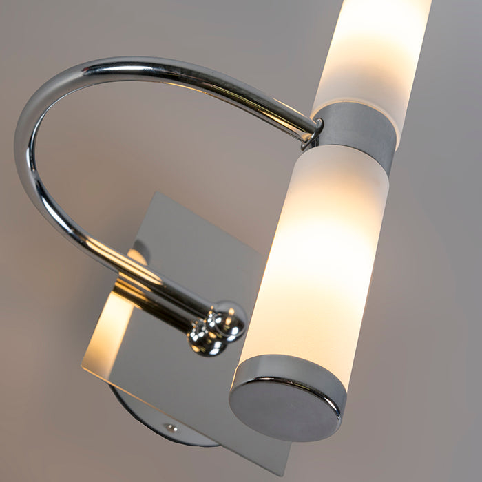 QAZQA Klassieke badkamer wandlamp chroom IP44 2-lichts - Bath Arc