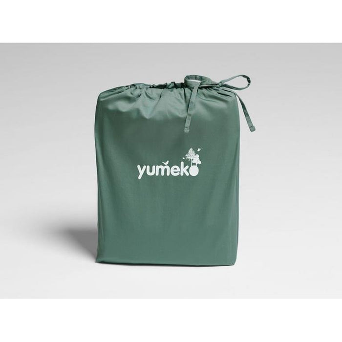 Yumeko Dekbedovertrek Katoensatijn Groen - 200 x 220 cm