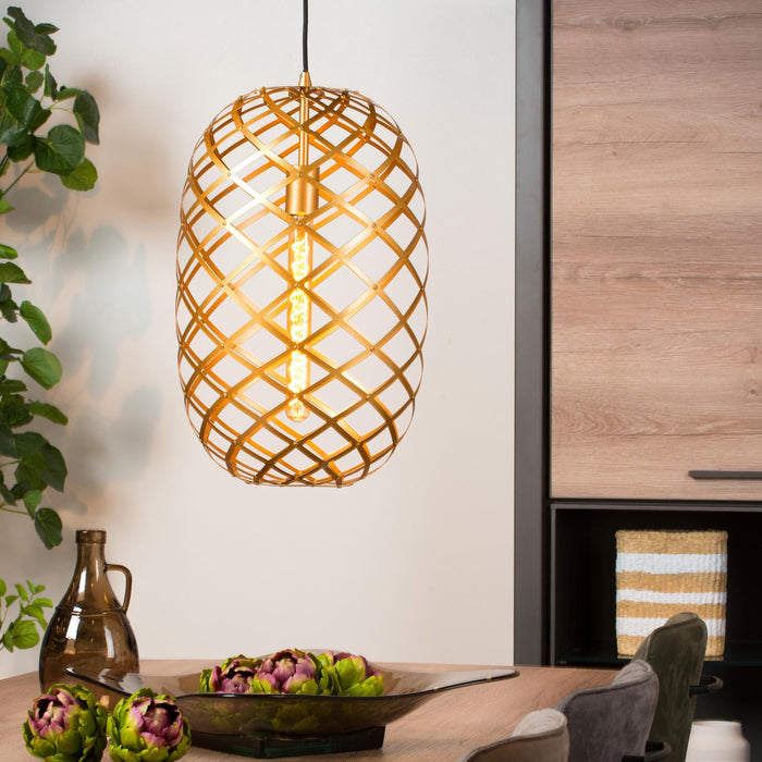 Lucide WOLFRAM Hanglamp - Mat Goud | Messing