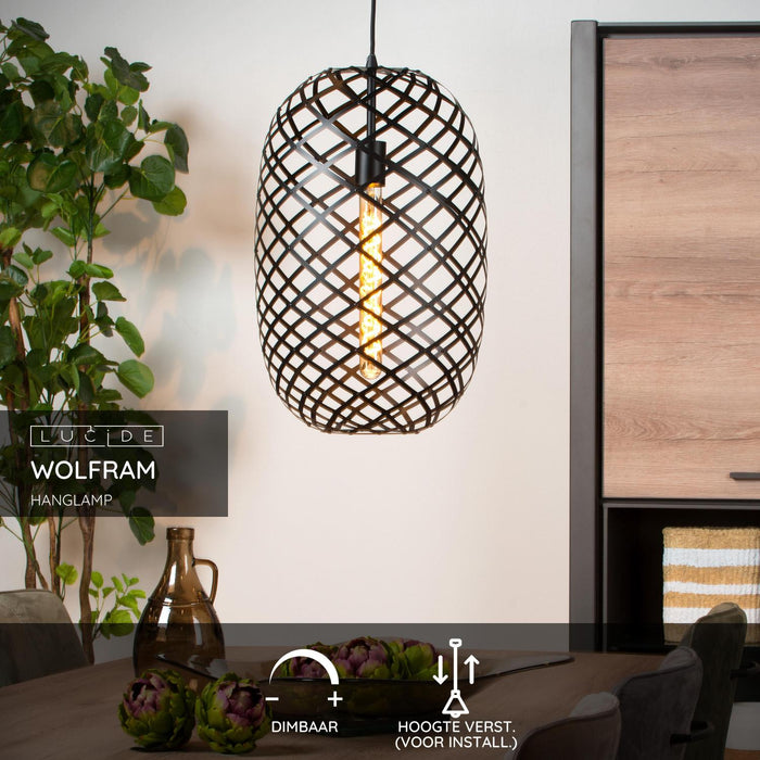 Lucide WOLFRAM Hanglamp - Zwart
