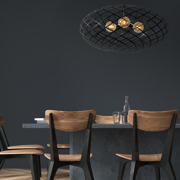 Lucide WOLFRAM Hanglamp 3xE27 - Zwart