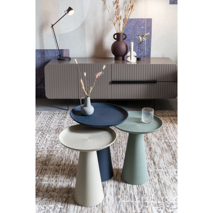 by fonQ basic Tira Bijzettafel - Blauw - Ø 39,5 cm