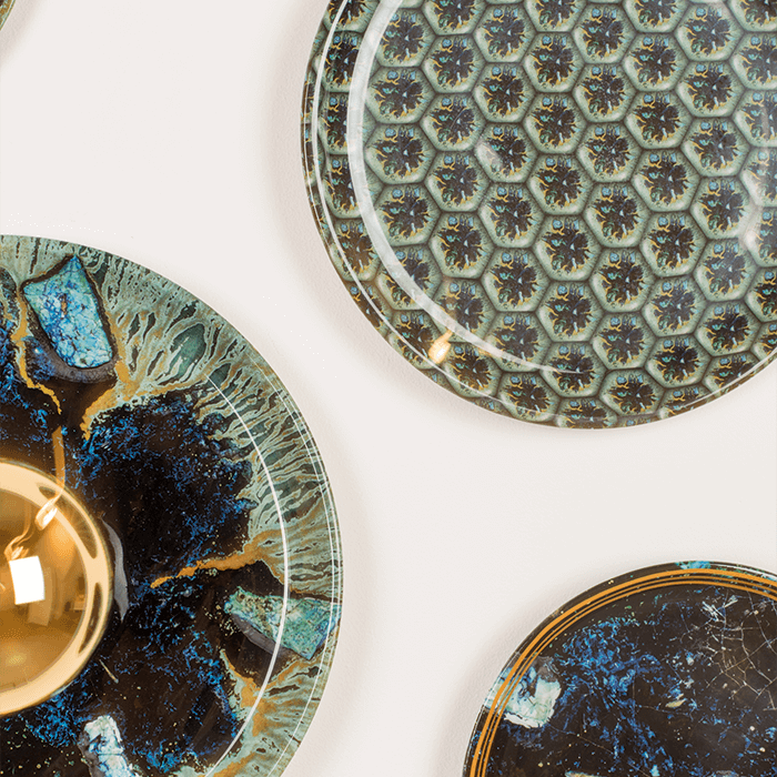 Bold Monkey No Food Here wandlamp (set van 4) hexagon - Groen