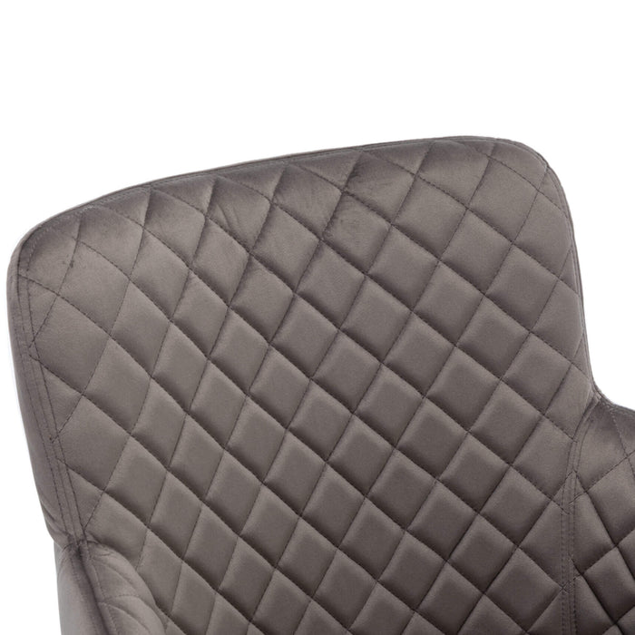 Criks Eetkamerstoel met armleuning Bryan - Velvet Grijs - Set van 2