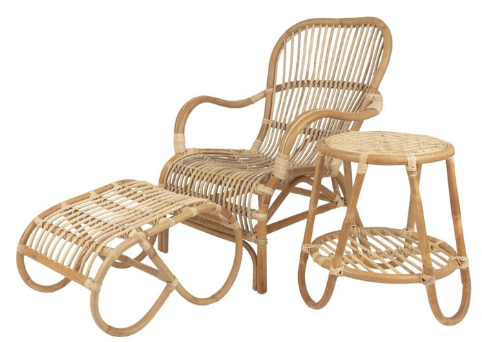 Sweet Living - Rotan Voetenbankje - 46x58xH33 cm