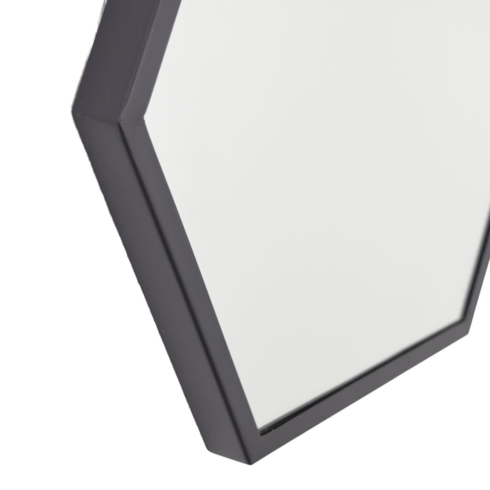 LOFT42 Wandspiegel Zeshoek Medium - Zwart - 46x41