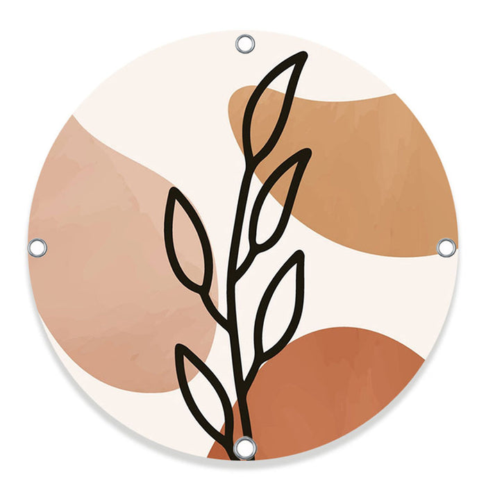 Sweet Living - Ronde Tuinposter Illustrated Leaves- B60 x L60 cm