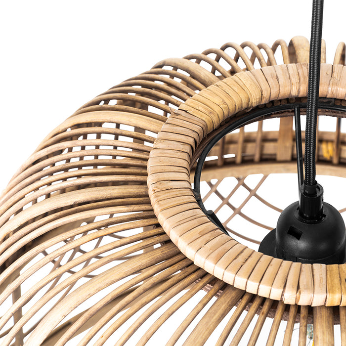 QAZQA Oosterse hanglamp rotan 44 cm - Michelle