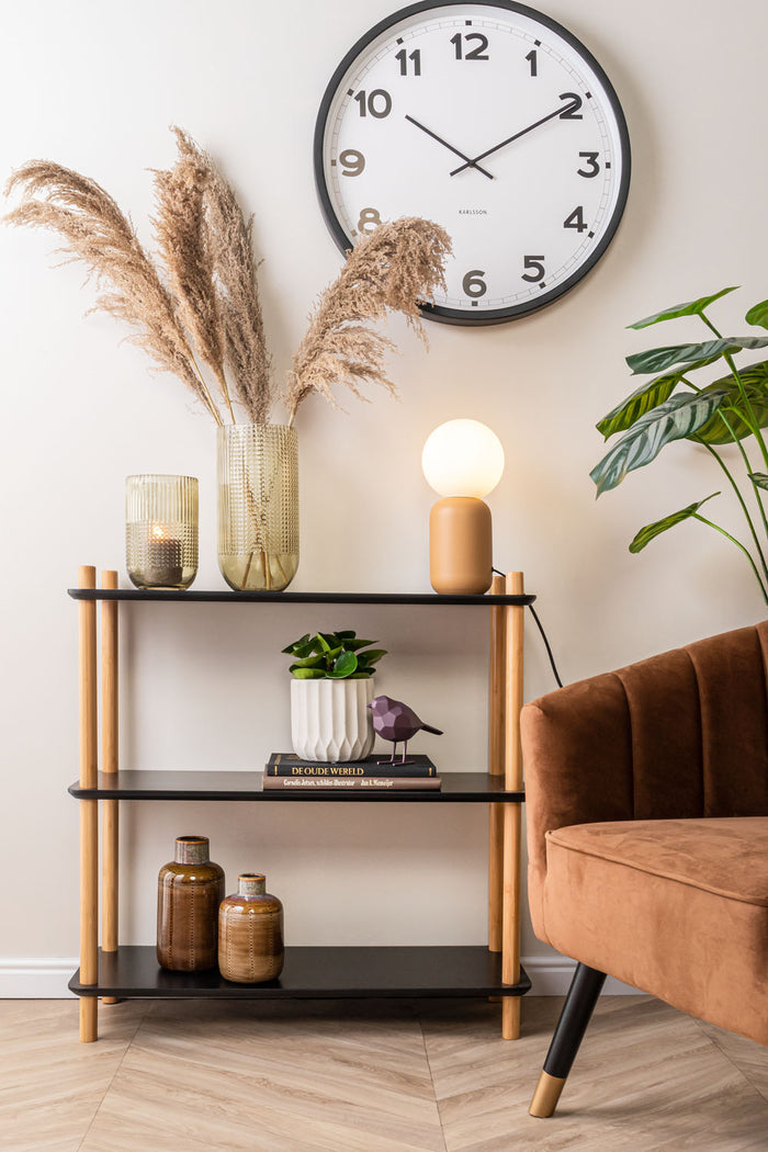 Leitmotiv - Tafellamp Gala - Zandbruin - Ø15x32cm