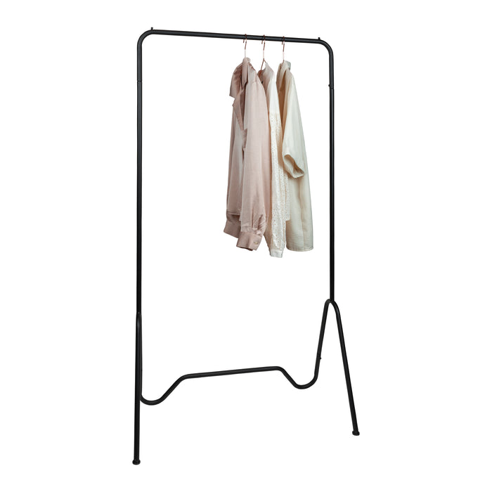QUVIO Kledingrek metaal - Zwart