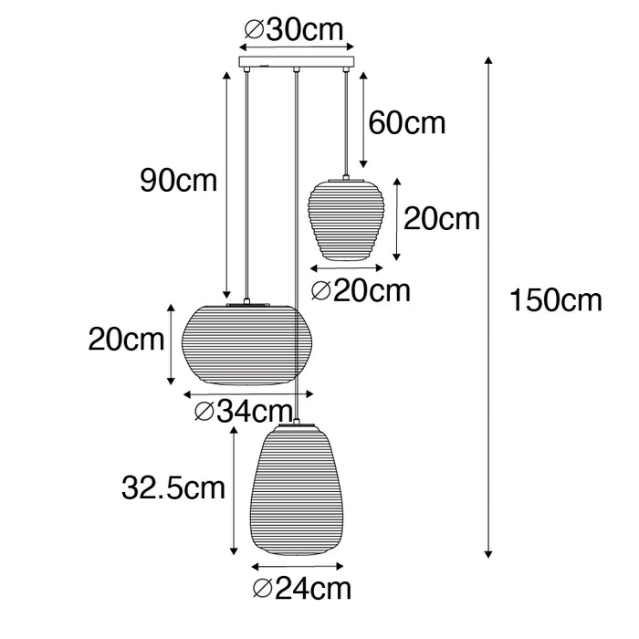 QAZQA Hanglamp hero - Goud|messing - Design - D 50cm