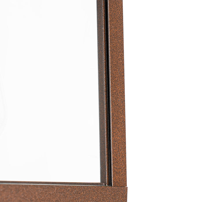 QAZQA Buiten wandlantaarn roestbruin met bewegingssensor IP44 -