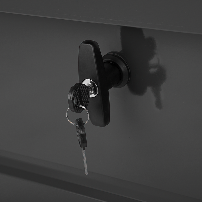 Beliani - CEBROSA S - Kussenbox - Grafietgrijs - Staal