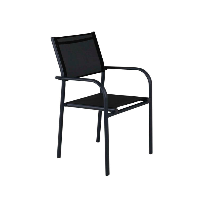 Venture Home Santorini Eetkamerstoel 55 x 90 x 56 - Zwart - 2-pack