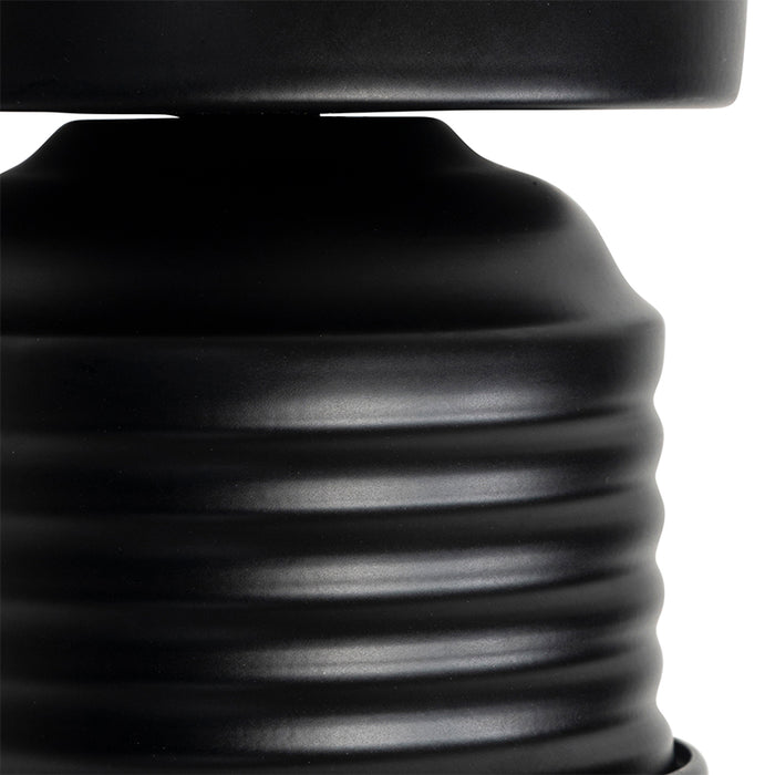 QAZQA Plafondlamp raga - Zwart - Design - D 17cm