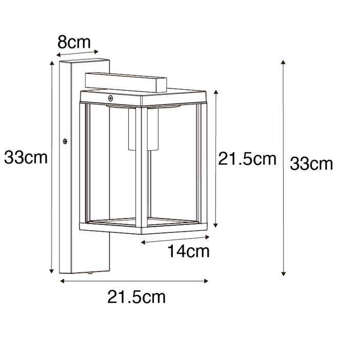 QAZQA Buiten wandlantaarn zwart IP44 met schemersensor - Charlois
