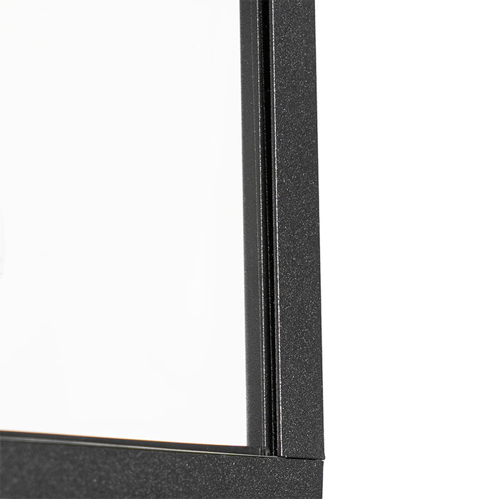 QAZQA Buiten wandlantaarn zwart IP44 met schemersensor - Charlois