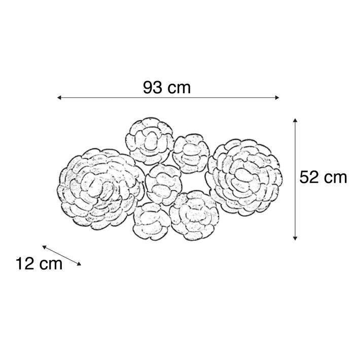 QAZQA Wandlamp circle - Goud|messing - Oosters - L 93cm