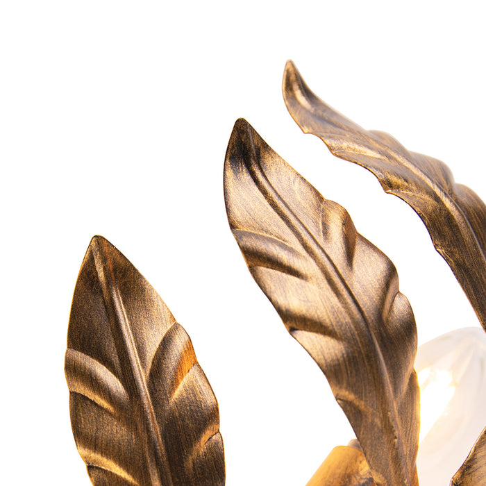 QAZQA Art Deco wandlamp antiek goud - Linden