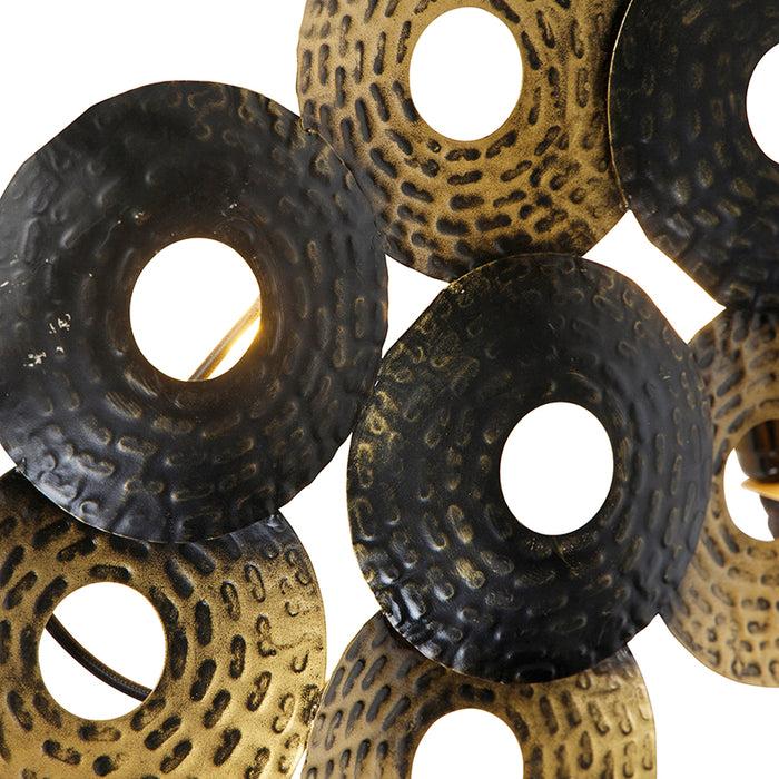 QAZQA Art deco oosterse wandlamp antiek goud 3-lichts - Balla