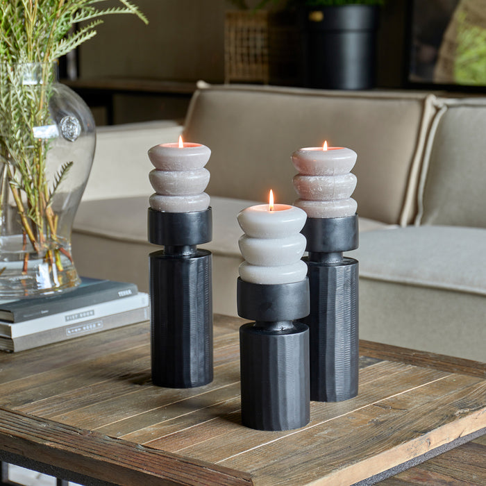 Riviera Maison Kandelaar RM Marilena Grijs - Maat M