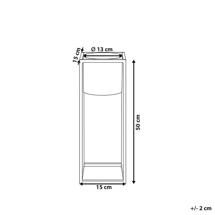 Beliani - IDRA - Bloempot - Zwart - 15 cm - IJzer