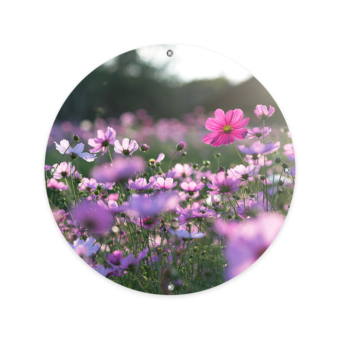 Sweet Living - Ronde Tuinposter Cosmea Bloemen- B100 x L100 cm