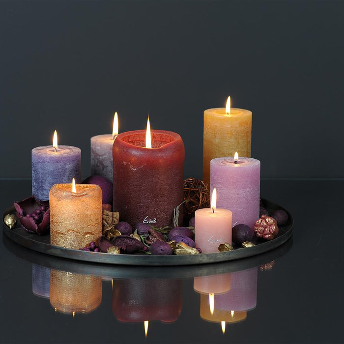 Rasteli Schaal-Kaarsenplateau Rond Bruin-Brons D 40 cm H 1,5 cm