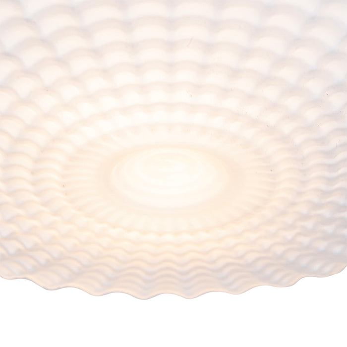 QAZQA Klassieke plafondlamp zwart met opaal glas 35 cm IP44 - Nohmi