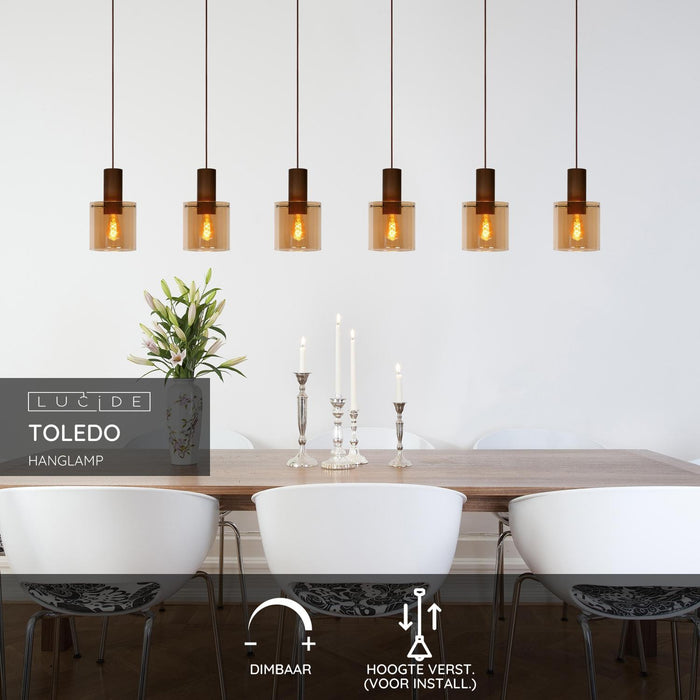 Lucide TOLEDO Hanglamp - Amber