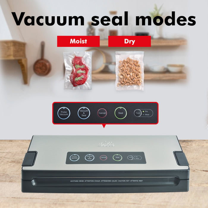 Solis Vac Premium 574 Vacumeermachine + 2 Vacuümollen + 50 Zakken