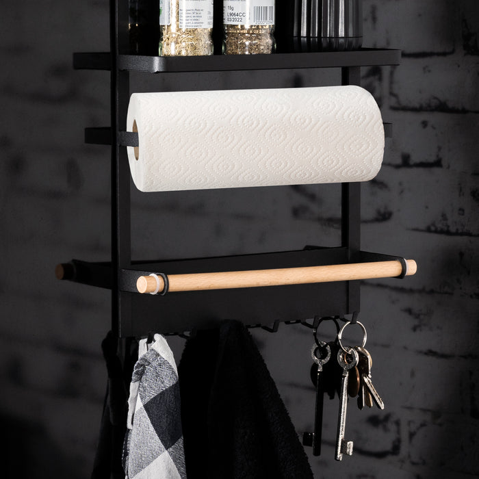 QUVIO Keukenrekje metaal met magneet - Zwart