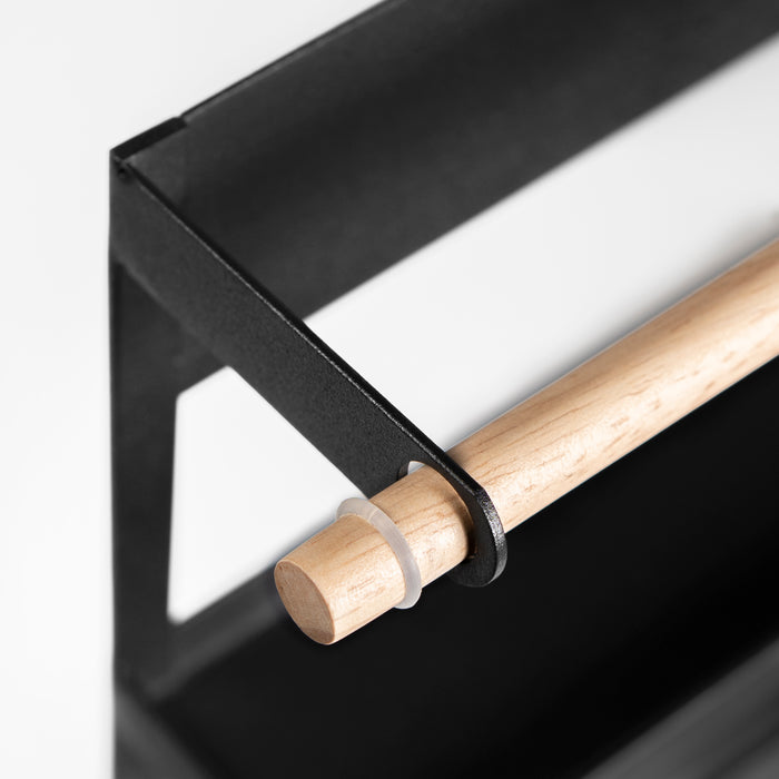 QUVIO Keukenrekje metaal met magneet - Zwart