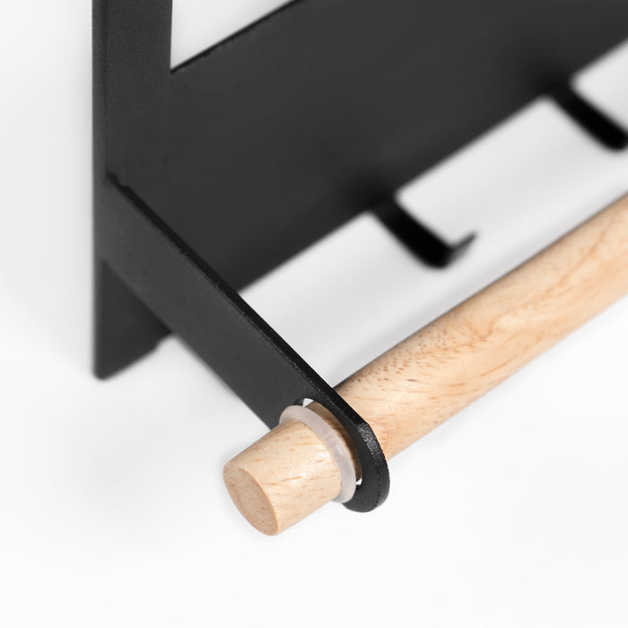 QUVIO Keukenrekje metaal met magneet - Zwart