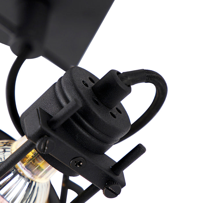 QAZQA Industriële spot zwart - Suplux