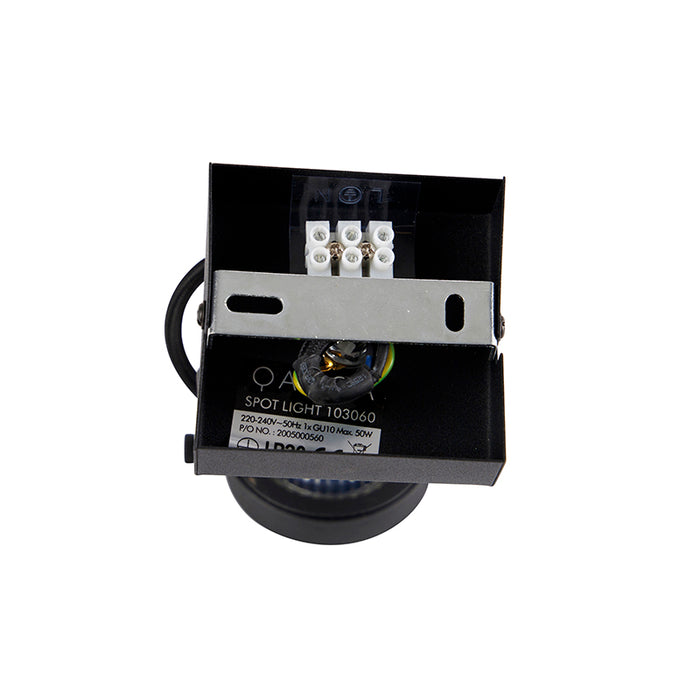 QAZQA Industriële spot zwart - Suplux