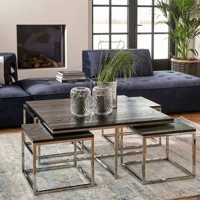 Riviera Maison Nomad Cofee Table S|5, black - 106.0x106.0x51.0 cm
