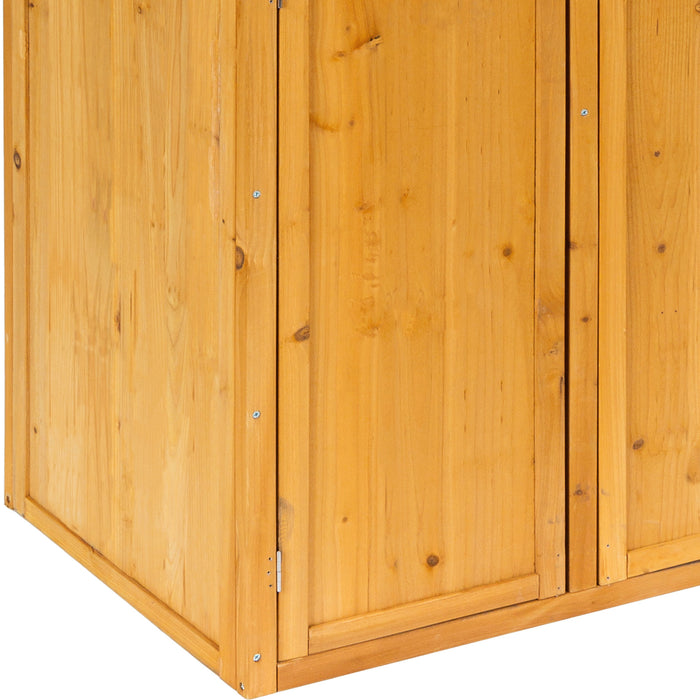 tectake® Tuinkast met puntdak - Bruin