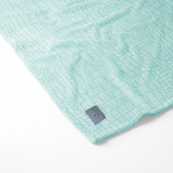 LINNICK Flanel Fleece Deken Croco - mint groen - 140x200cm