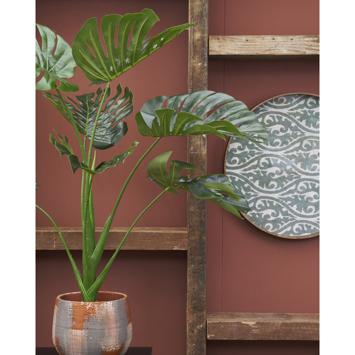 Mica Decorations Monstera Kunstplant - H100 x Ø70 cm - Groen