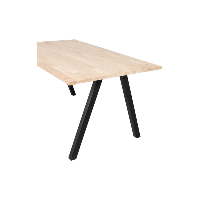 WOOOD Tablo Tafel met 2-Standen Poot - Eiken|Metaal - 75x160x90