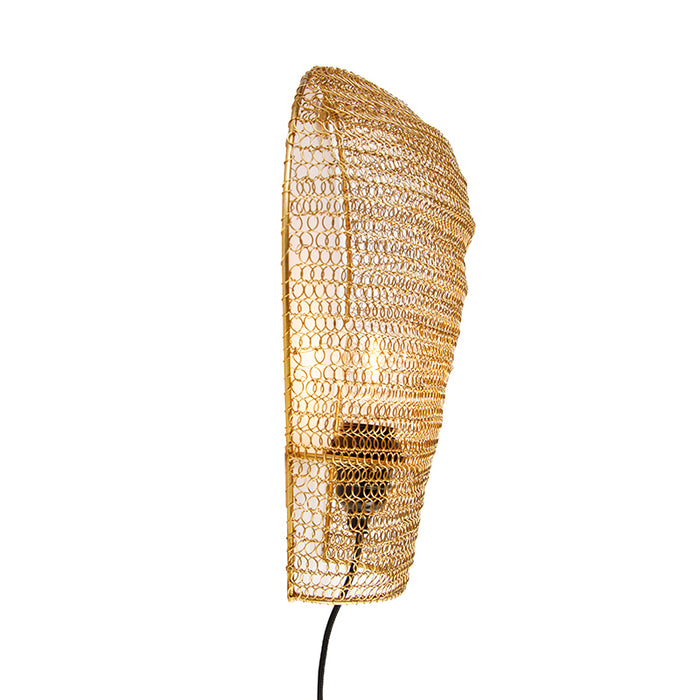 QAZQA Oosterse wandlamp goud 35 cm - Nidum