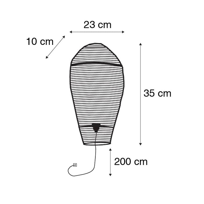 QAZQA Oosterse wandlamp goud 35 cm - Nidum