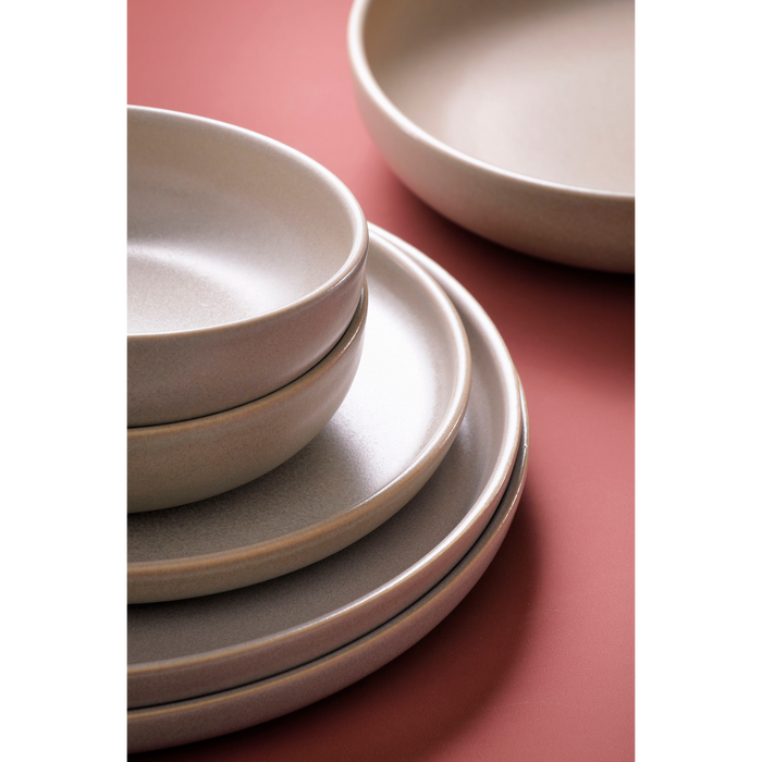 Palmer Bord Sandy Loam 28 cm Grijs Stoneware 2 stuks