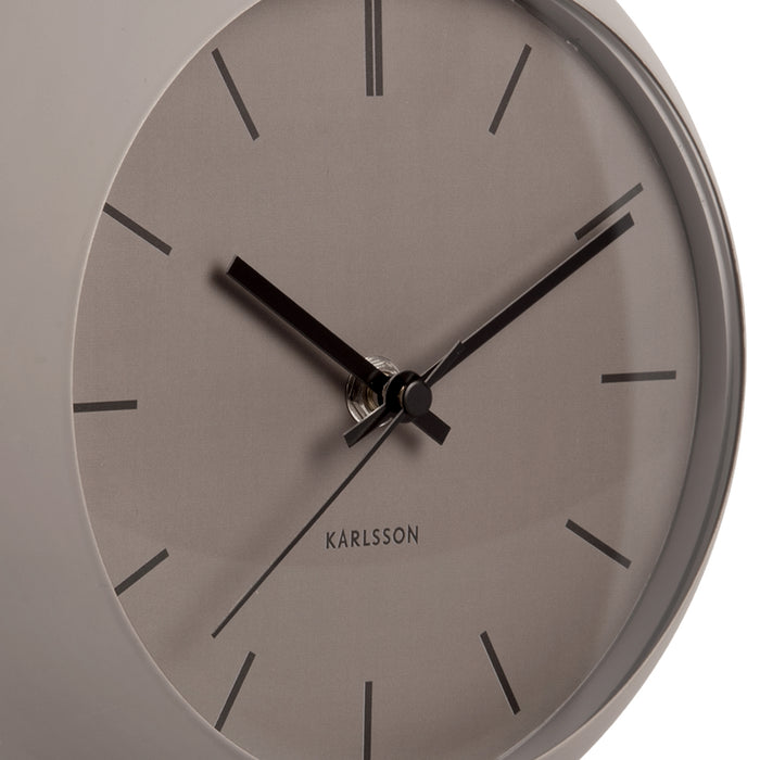 Karlsson - Table clock Nirvana Globe dark warm grey