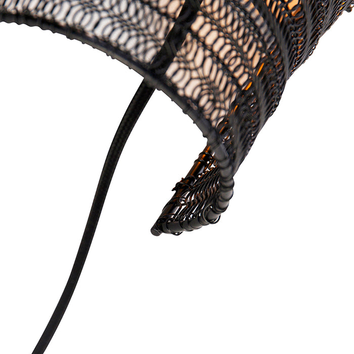 QAZQA Oosterse wandlamp zwart 45 cm - Nidum